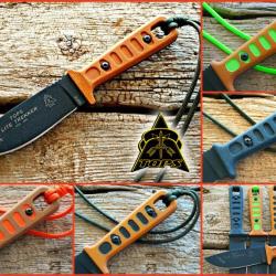 Couteau de Survie Tops Lite Trekker Survival 1095 Manche Orange Firestarter TPTLT01HO