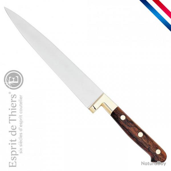 Couteau de cuisine prince gastronome, palissandre, laiton - 15 cm