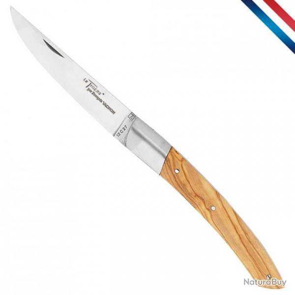couteau de poche Le Thiers - 1 mitre inox - Olivier - 12 cm