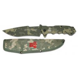 Couteau  MILITAIRE de COMBAT Vert Camouflage
