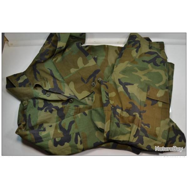 Tenue veste + pantalon arme amricaine US, camouflage Woodland camo. Idal airsoft softair paintbal