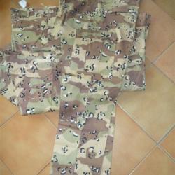 DESTOCKAGE : Pantalon BDU camouflage Désert 1ère guerre du GOLFE 1991