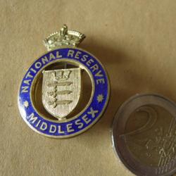 vintage insigne national reserve middlesex en email anglais