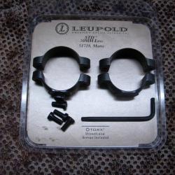 paire de collier LEUPOLD pour montage type STD , diamètre : 30 mm , hauteur : bas