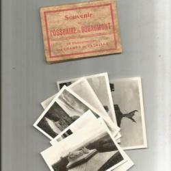 Souvenir de l'ossuaire de douaumont.  petite pochette de 10 photos. guerre 1914-1918