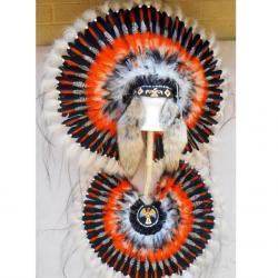 Coiffe indienne et Bustel Navajo de 36 pouces  Made in USA ( Mod.THUNDERBIRD )