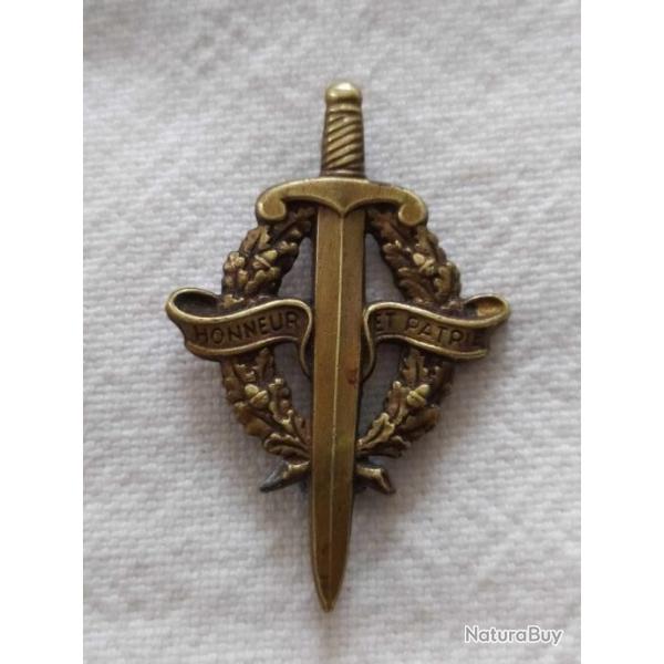 INSIGNE  PREPARATION MILITAIRE ARMEE DE TERRE FABRICANT DRAGO PARIS HONNEUR ET PATRIE