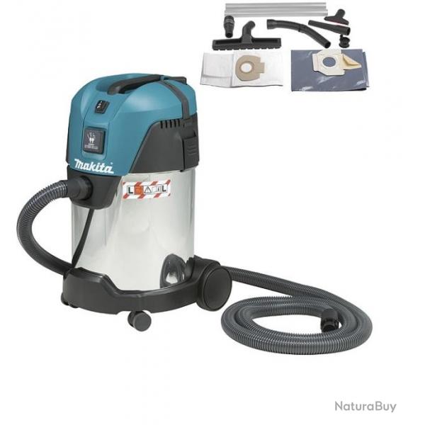 Aspirateur eau et poussire 30l 1000W 210 mbar Cuve Inox VC3011L Makita