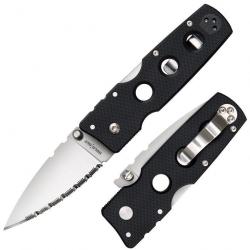Couteau Cold Steel Hold Out Serrated Lame Acier S35VN Manche G-10 Tri-Ad Lock CS11G3S
