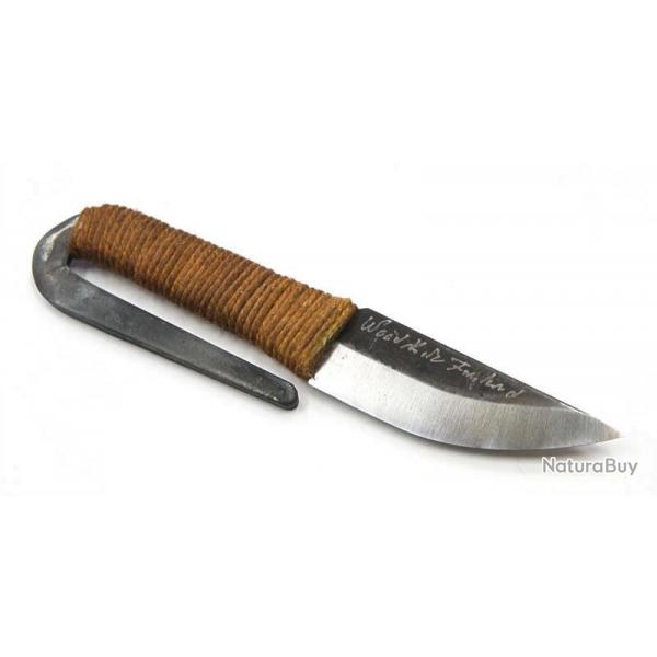 Couteau Kellam Fixed Blade Lame Acier Carbone Forge Manche Corde Made In Finlande KLHM10
