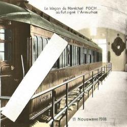 le wagon de l'armistice forêt de compiègne. carte semi-moderne colorisée