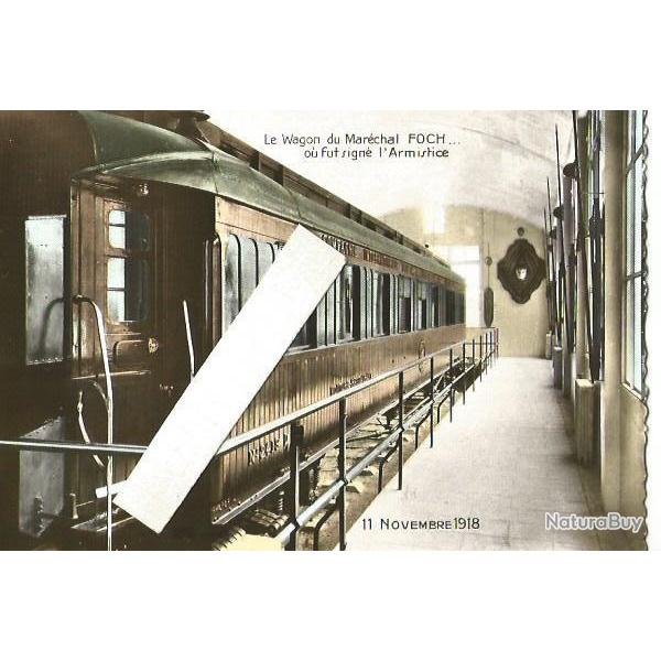 le wagon de l'armistice fort de compigne. carte semi-moderne colorise