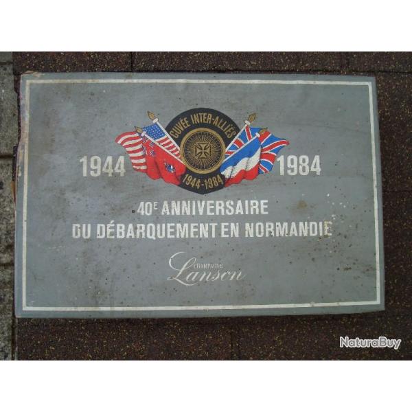 Coffret commmoratif  1944/1984 dbarquement   champagne LANSON