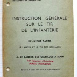 armée française  INF301/2A INSTRUTION SUR LE TIR MAT MANUEL