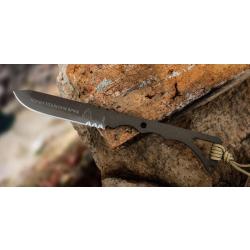 Couteau de Survie Tops Knives ROCKY MOUNTAIN SPIKE Carbone 1095 Etui Cuir Made In USA TPRMS01