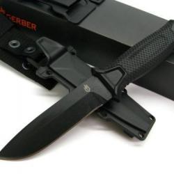 Couteau Tactical/Survival Gerber Strongarm Black Acier 420HC Manche Fibre Glass Made USA G1038