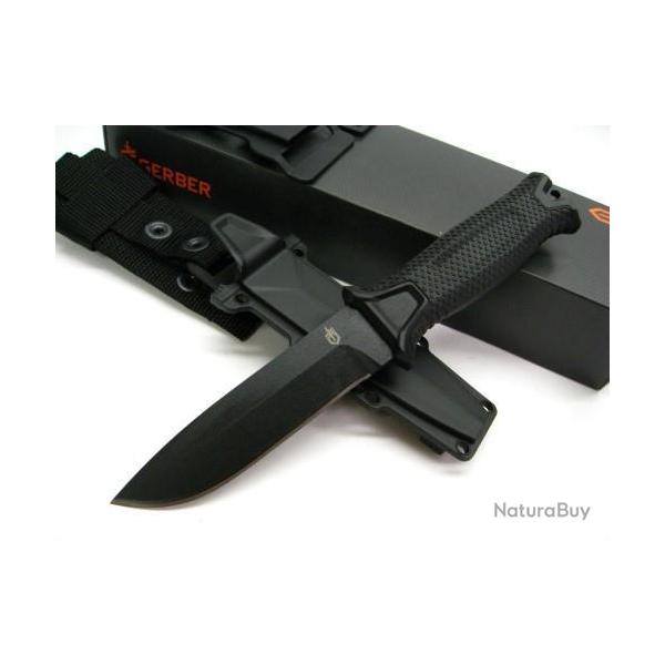 Couteau Tactical/Survival Gerber Strongarm Black Acier 420HC Manche Fibre Glass Made USA G1038