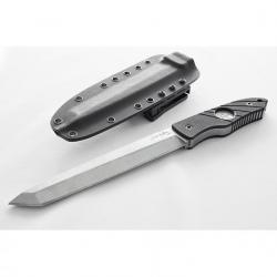 Couteau Hoffner Knives Beast Satin Tanto Acier 440C Epaisseur 7.9mm Manche G-10 Etui Kydex ATA06