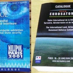 EUROSATORY & MILIPOL - lot de 2 catalogues