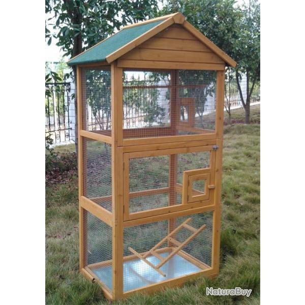 Volire bois inseparable canari cage mandarin voliere jardin avis cielterre-commerce