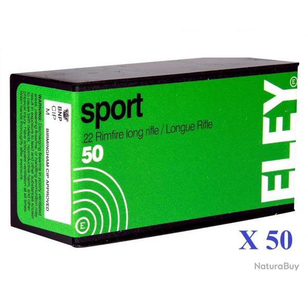 Tir avec Cartouches 22LR ELEY  SPORT  boite de 50