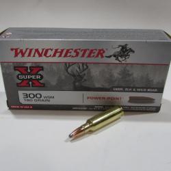 1 boite neuve de 20 cartouches calibre 300 WSM, Winchester power point 180 grs