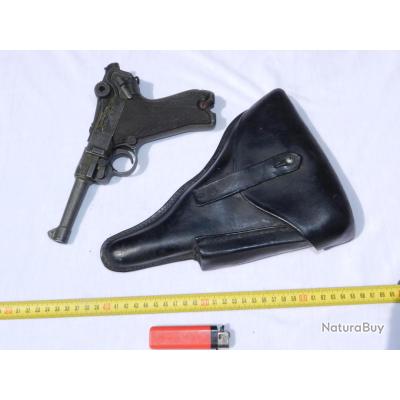 MFH Étui Ceinture Walther P38 / P1 En Nylon Noir - Holster Robuste Avec Sécurité