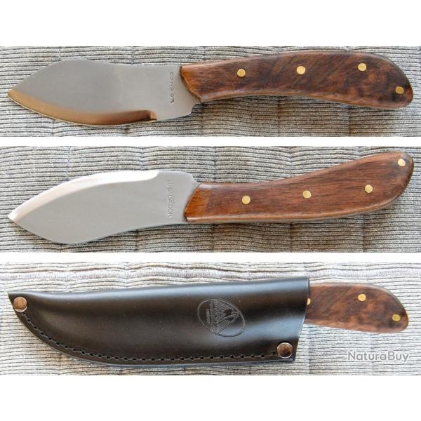 Couteau Condor Nessmuk Knife Lame Acier 1075 Manche Bois Etui Cuir Made In El Salvador CTK2304HC