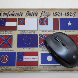 Grand TAPIS  de  SOURIS  pour Ordinateur Modèle « Battle Flags Confédérat  »