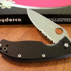 Couteau SPYDERCO SERRATED SC122GPS TENACIOUS