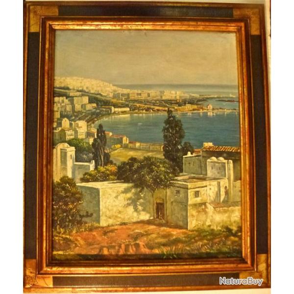 Huile Orientaliste Vue D'Alger