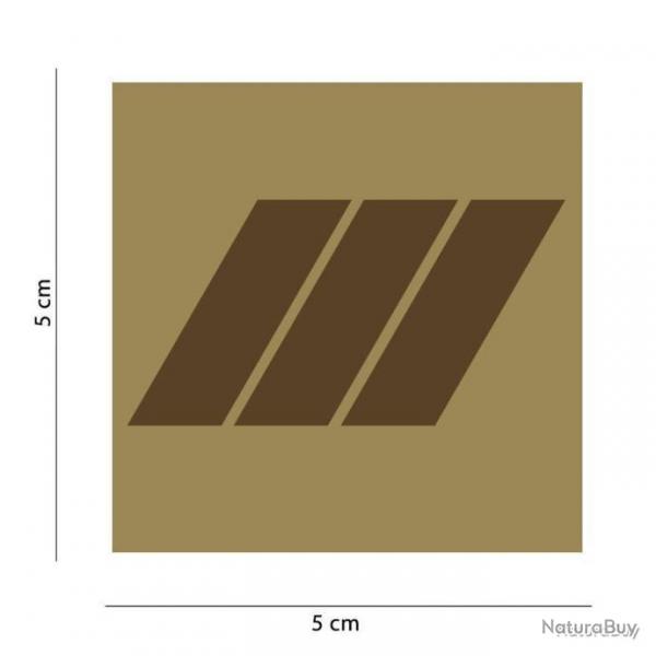 Galon de poitrine Arme de Terre basse visibilit Mil-Sepc ID - Coyote - Brigadier Chef / MDL Chef