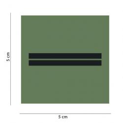 Galon de poitrine Armée de Terre basse visibilité Mil-Sepc ID - Vert olive - Adjudant / Adjudant Che