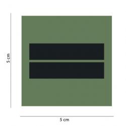 Galon de poitrine Armée de Terre basse visibilité Mil-Sepc ID - Vert olive - Lieutenant