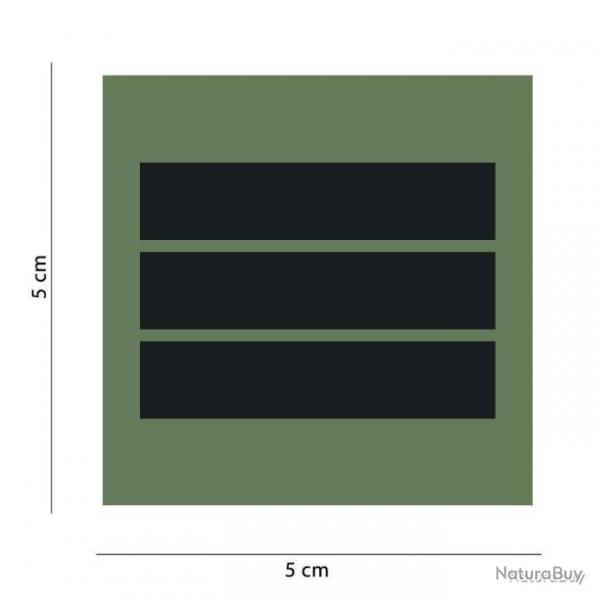 Galon de poitrine Arme de Terre basse visibilit Mil-Sepc ID - Vert olive - Capitaine