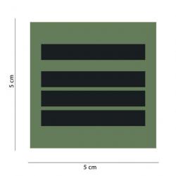 Galon de poitrine Armée de Terre basse visibilité Mil-Sepc ID - Vert olive - Commandant