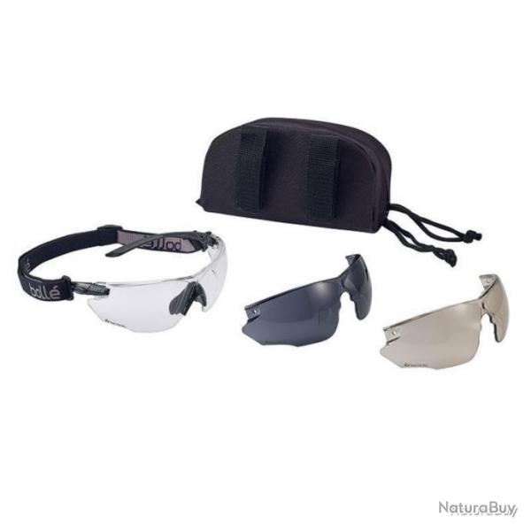Lunettes de protection Kit Combat Boll - Noir - Neutre / Fum / CSP