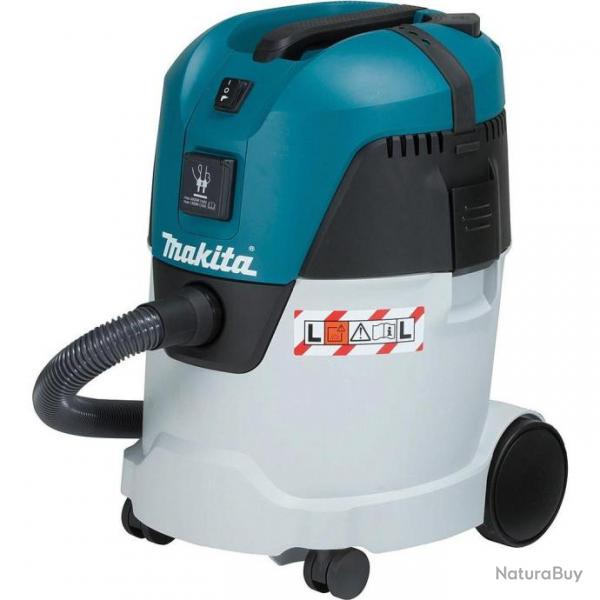 Aspirateur eau et poussires 25L 1000W 210 mbar avec Prise outils VC2512L Makita