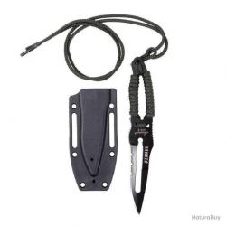 Couteau à lame fixe Paracorde avec Clip Ceinture Rothco - Noir