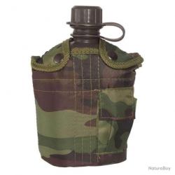 Gourde US avec Housse + Quart Mil-Tec - Woodland