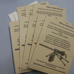Offre tarif revendeur : 10 Manuels techniques TM 9-1005. Mitrailleuse BROWNING 1919 cal.30