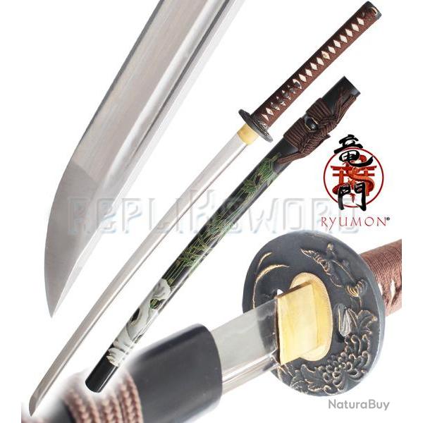 Katana Bambou Ryumon Carbone 1065 Master Cutlery Sabre Epee Practical Repliksword