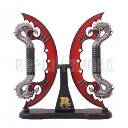 Dagues Fantastique Double Red Dragon Fantasy Couteau Repliksword