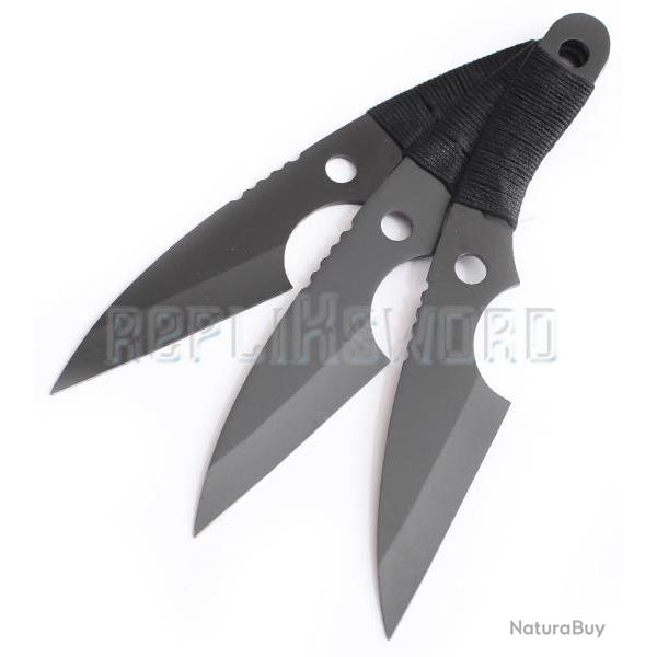 Couteau de Lancer X3 - Black Entrainement Repliksword