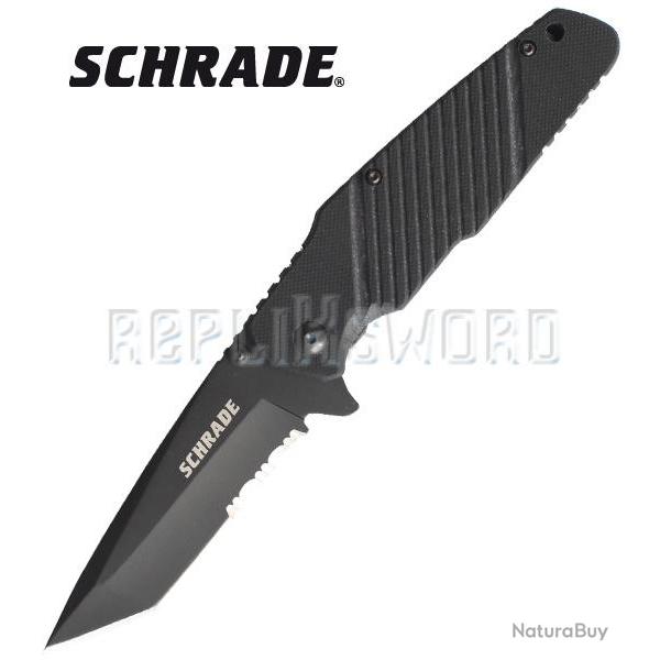 Couteau de Poche Schrade SCH108TBS Couteau Pliant Repliksword
