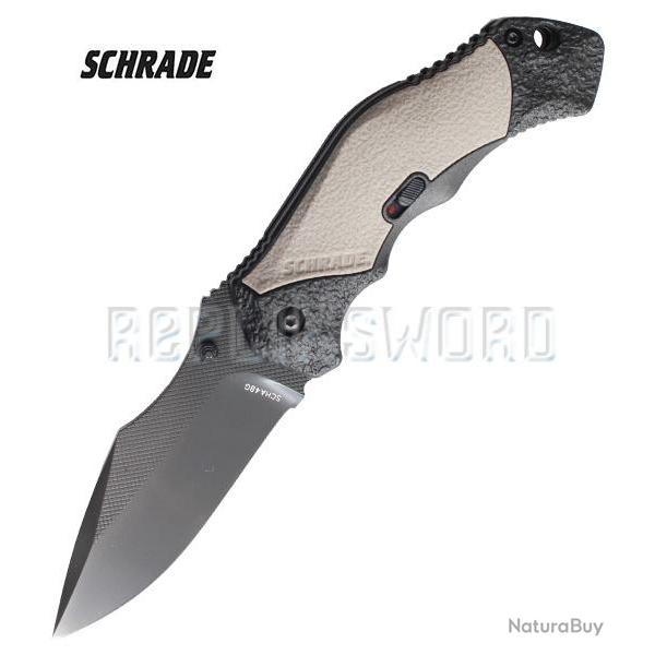 Couteau Schrade SCHA4BG - Grey Edition Couteau de Poche Pliant Repliksword