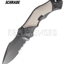 Couteau Schrade SCHA4BGS Dentele - Grey Edition Couteau de Poche Pliant Repliksword