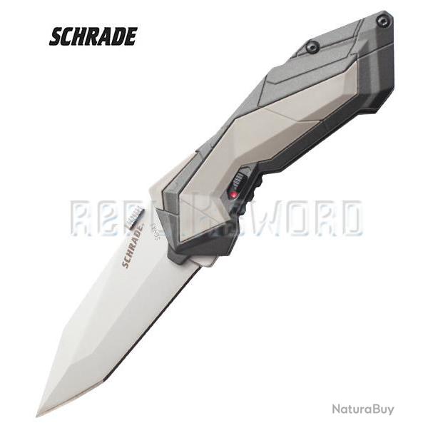 Couteau Schrade Grey SCHA3 - Grey Edition Couteau de Poche Pliant Repliksword