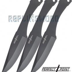 Set 3 Couteaux Perfect Point PP-039-3B Couteau de Lancer Entrainement Repliksword