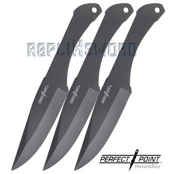 Set 3 Couteaux Perfect Point PP-039-3B Couteau de Lancer Entrainement Repliksword